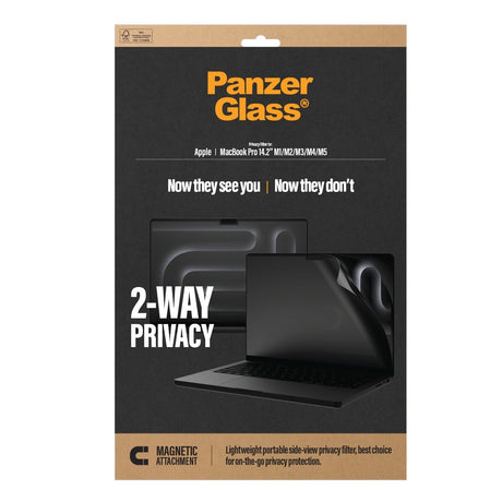 PanzerGlass MacBook Pro 14 M1-M5 Näytönsuoja Magnetic 2-Way Privacy Film
