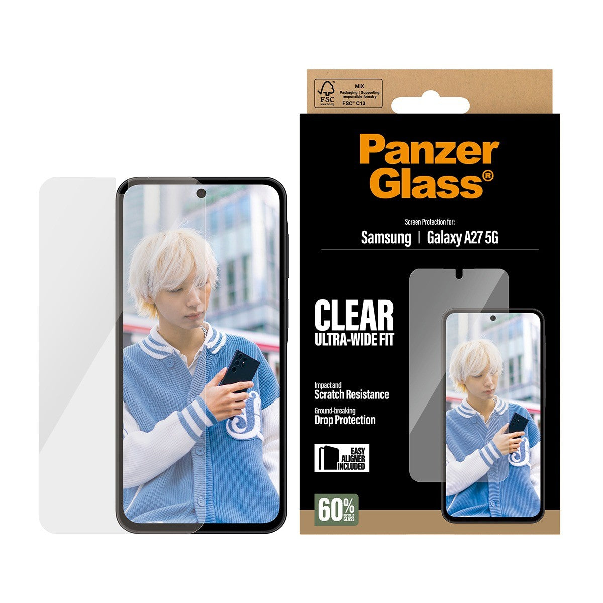 PanzerGlass Samsung Galaxy A27 Näytönsuoja Ultra-Wide Fit EasyAligner