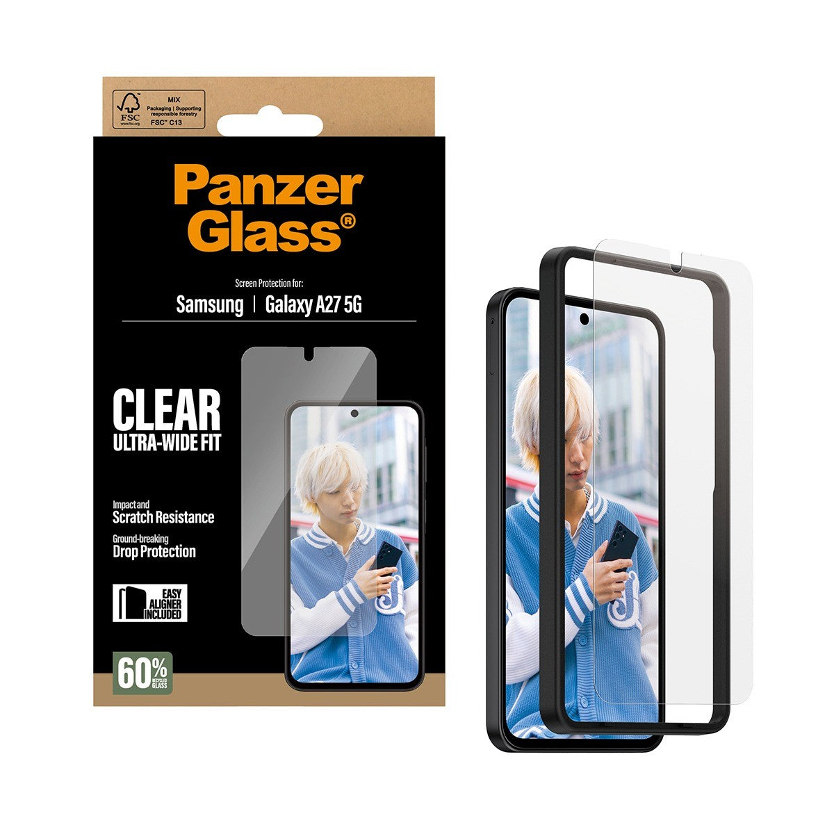 PanzerGlass Samsung Galaxy A27 Näytönsuoja Ultra-Wide Fit EasyAligner