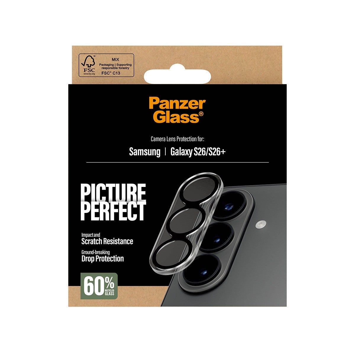 PanzerGlass Samsung Galaxy S26/S26 Plus Kameran linssinsuojus PicturePerfect