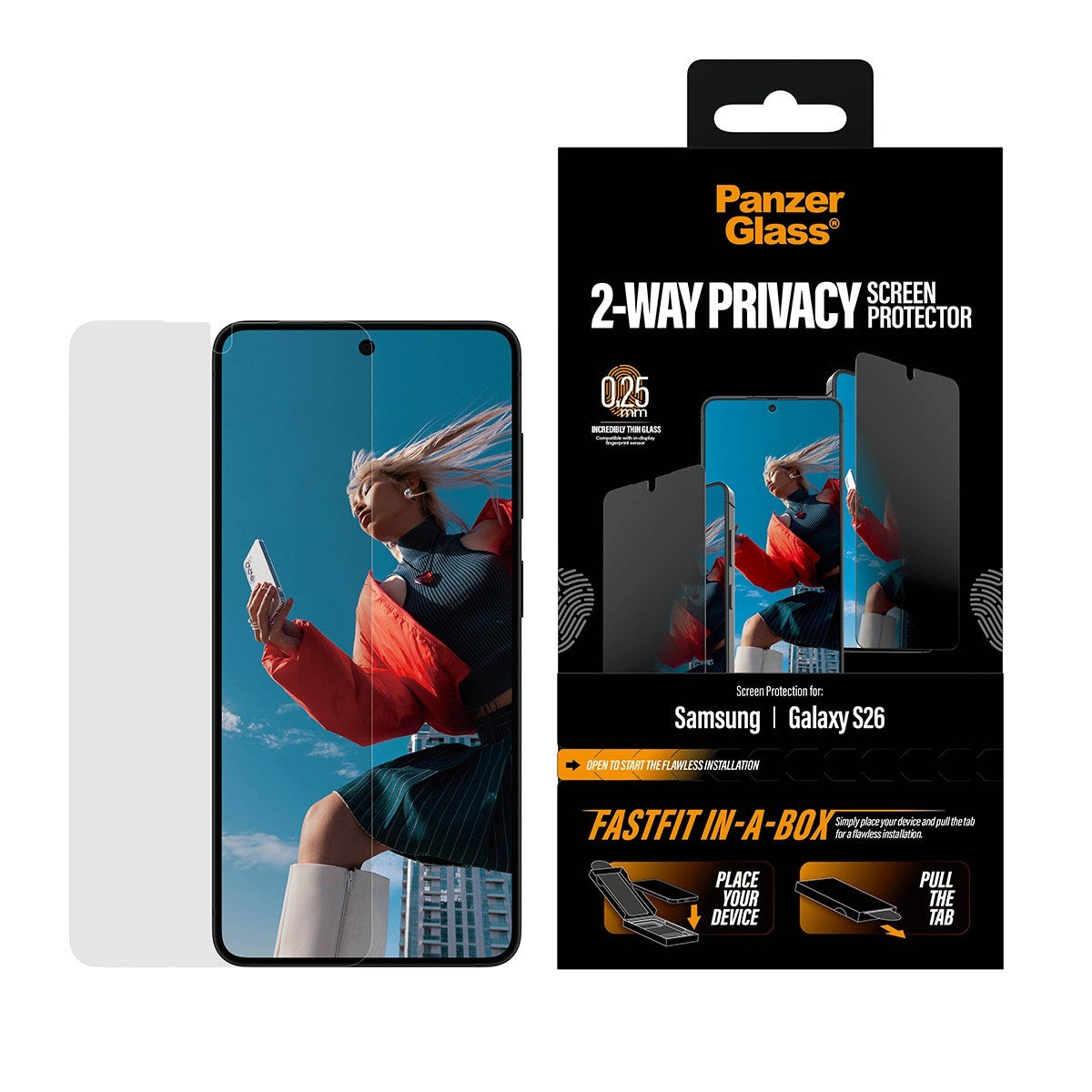 PanzerGlass Samsung Galaxy S26 Näytönsuoja Ultra-Wide Fit Privacy Fastfit