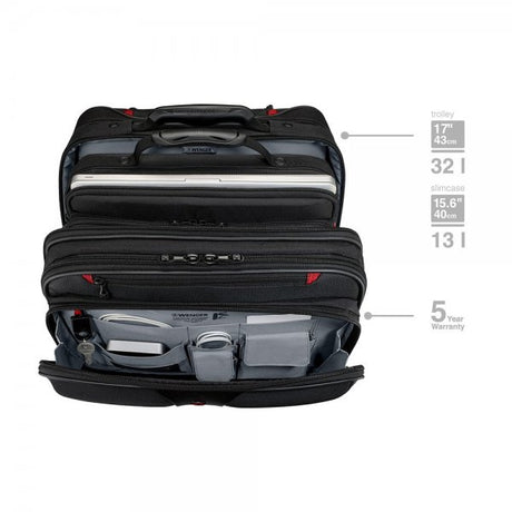 Wenger Patriot 2-osainen Business Trolley 15.6" Musta