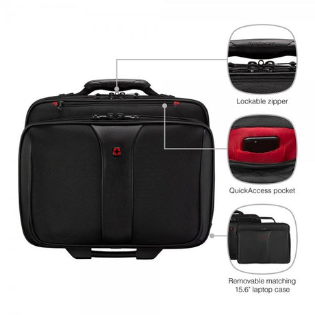 Wenger Patriot 2-osainen Business Trolley 15.6" Musta