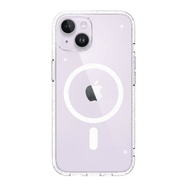 Just Mobile iPhone 14 -suojakuori TENC BlingBling MagSafe, läpinäkyvä