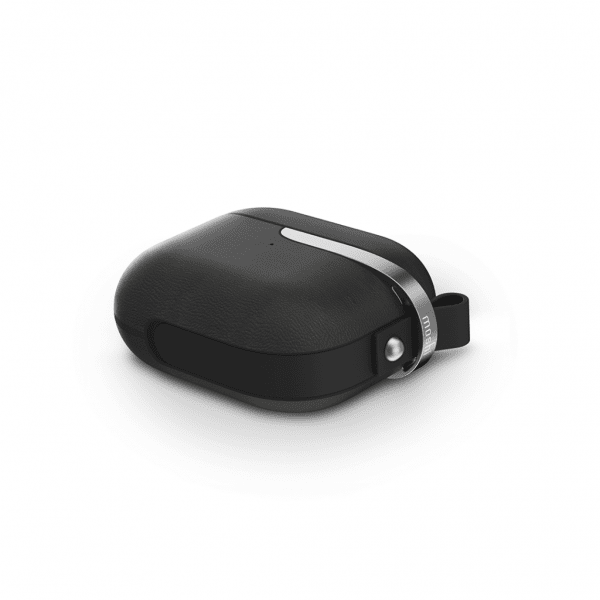Moshi Pebbo Luxe AirPods 3 -kuoret PU-nahkaa, musta