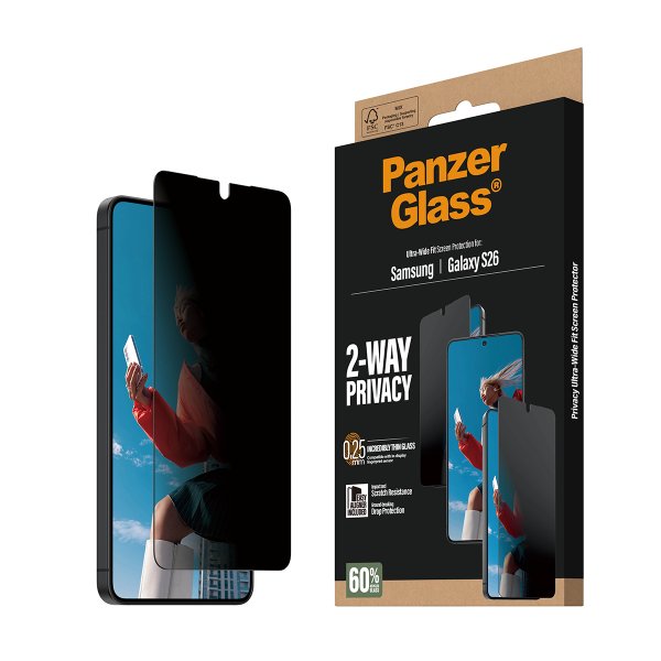 PanzerGlass Samsung Galaxy S26 Näytönsuoja Ultra-Wide Fit Privacy EasyAligner