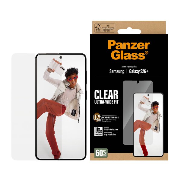 PanzerGlass Samsung Galaxy S26 Plus -näytönsuoja Ultra-Wide Fit EasyAligner
