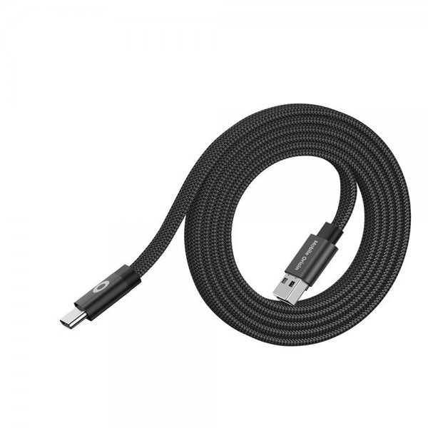Mobile Origin Litteä Kaapeli Magneettinen USB-A–USB-C 1m Musta