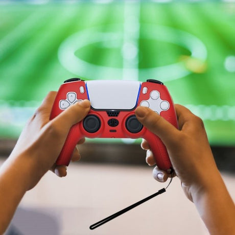 PlayStation 5 DualSense-ohjaimen kuori ja hihna, sininen