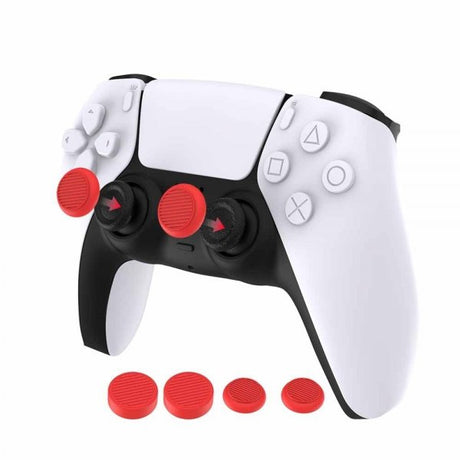 PlayStation 5 -peliohjaimen peukalokahvat, 4 kpl, punainen