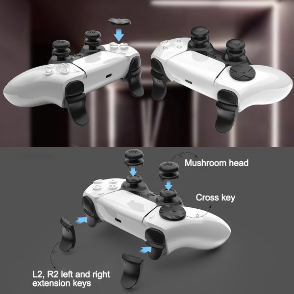 PlayStation 5 -peukalosuojat liipaisinkorottimet D-pad-liukueste