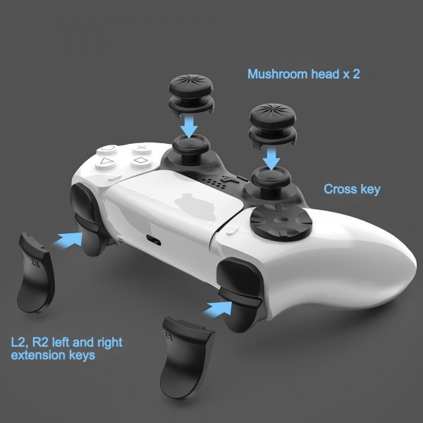 PlayStation 5 -peukalosuojat liipaisinkorottimet D-pad-liukueste