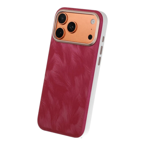 iPhone 17 Pro/iPhone 18 Pro Kuori Plumtextur MagSafe Punainen