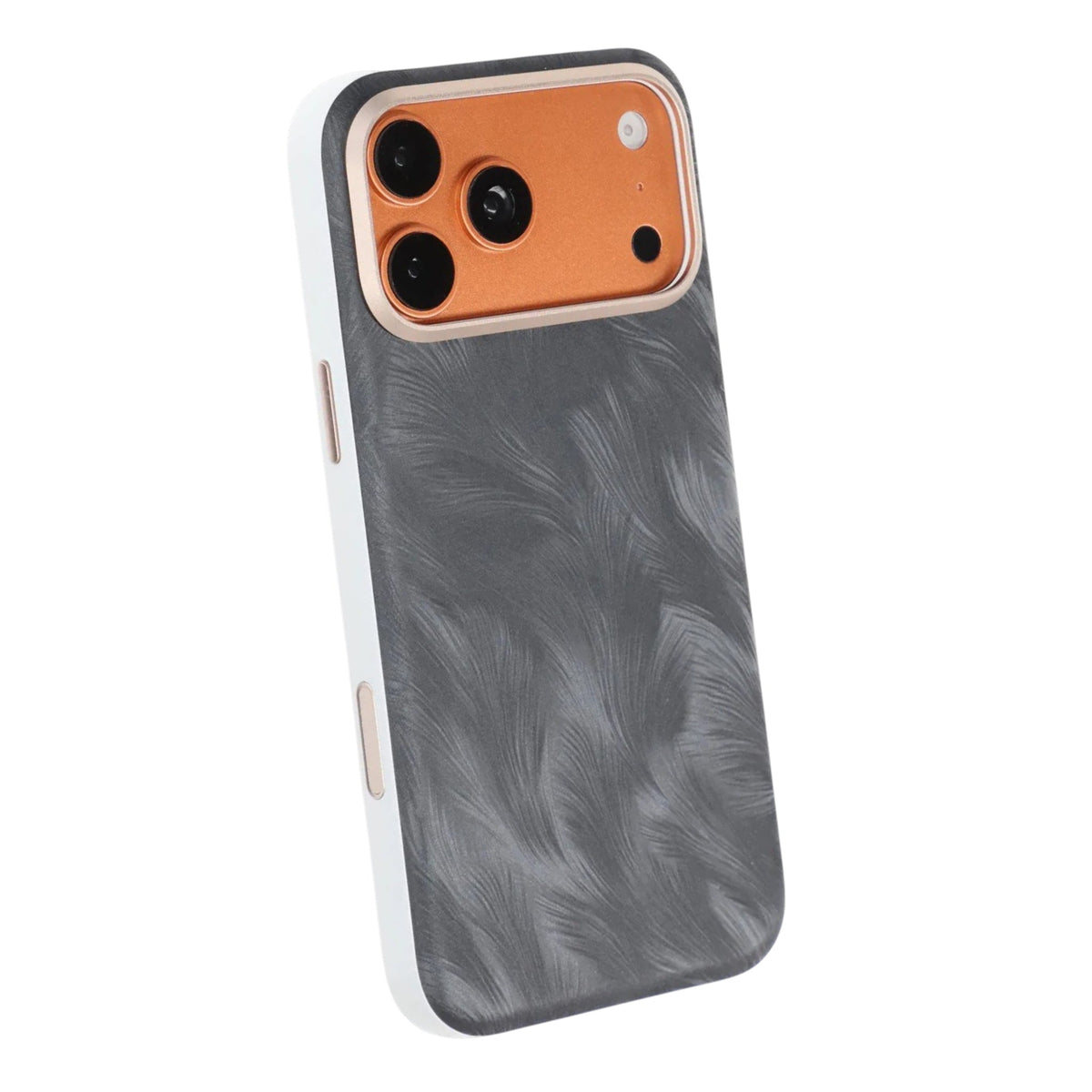 iPhone 17 Pro Max/iPhone 18 Pro Max Kuori Plumtextur MagSafe Musta