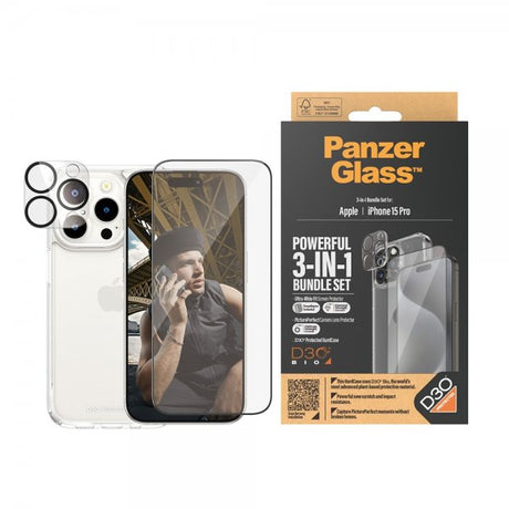 PanzerGlass iPhone 15 Pro 3-in-1 -pakkaus