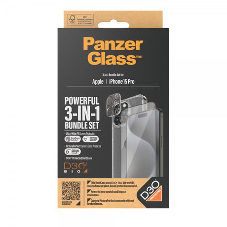 PanzerGlass iPhone 15 Pro 3-in-1 -pakkaus