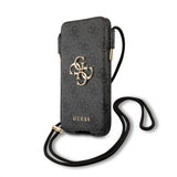 Guess Pouch Script Logo Large Harmaa