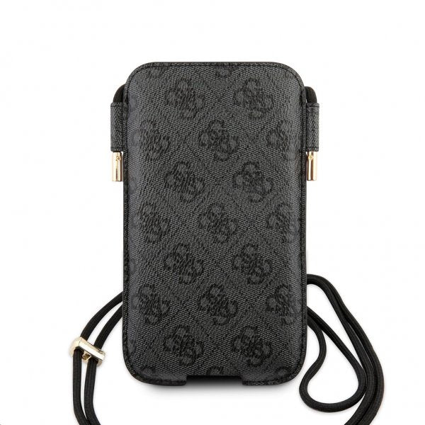 Guess Pouch Script Logo Large Harmaa