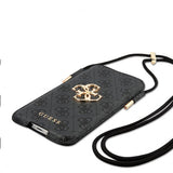 Guess Pouch Script Logo Large Harmaa