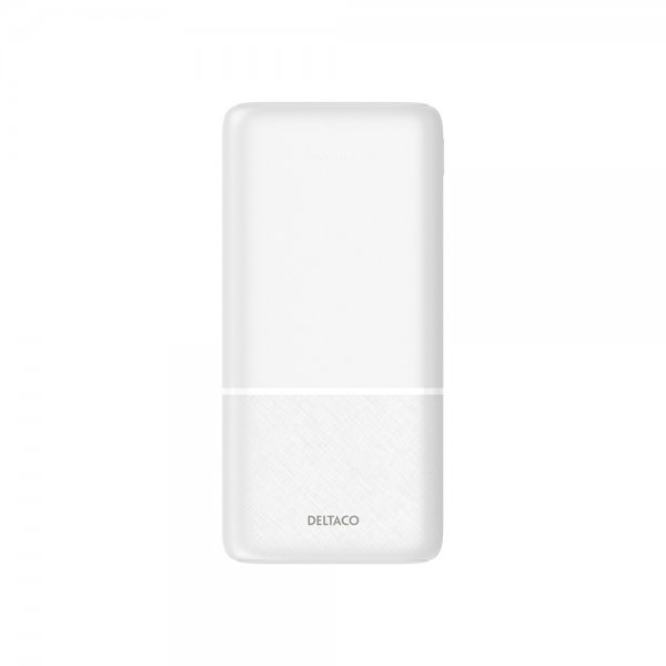 Deltaco-varavirtalähde, 20 000 mAh, valkoinen
