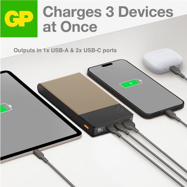 GP Powerbank M2+ 10 000 mAh Beige -varavirtalähde