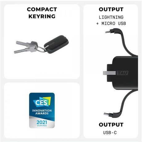 Rolling Square Powerbank Tau Charcoal Black