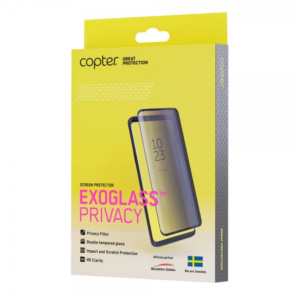 Copter iPhone 6/6S/7/8/SE Exoglass Curved Privacy -näytönsuoja