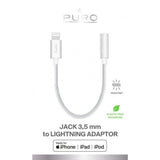 Puro-adapteri Lightning–3,5 mm, valkoinen