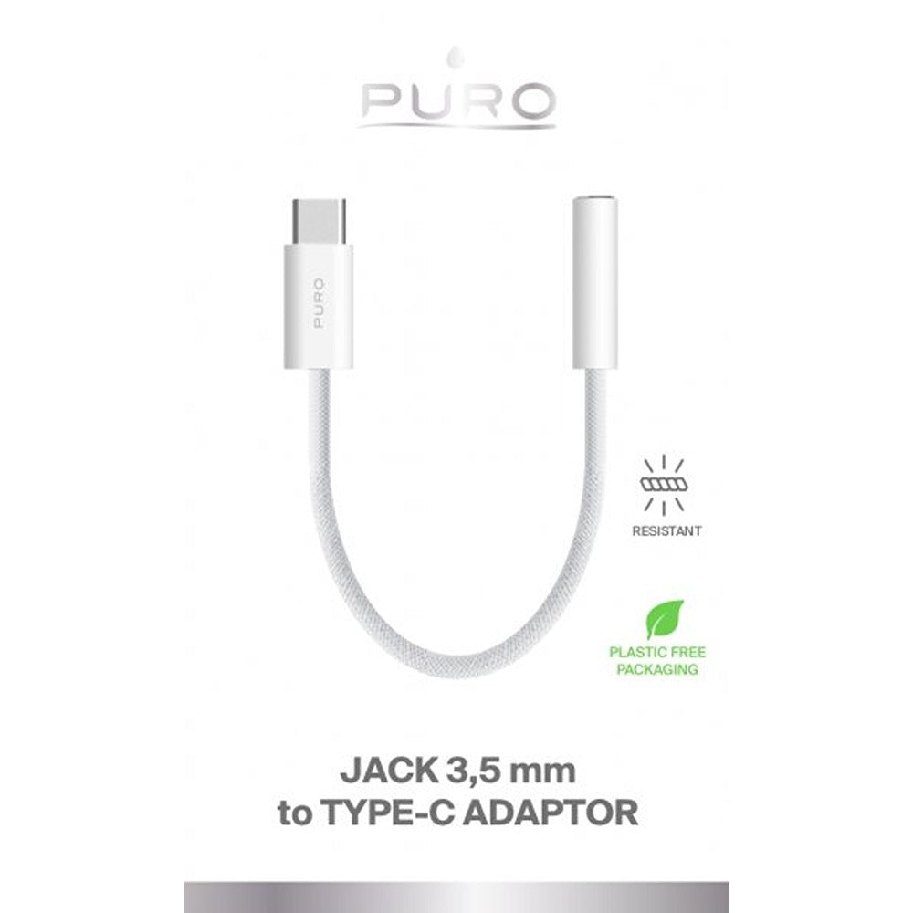 Puro Adapter USB-C–3.5 mm AUX Valkoinen