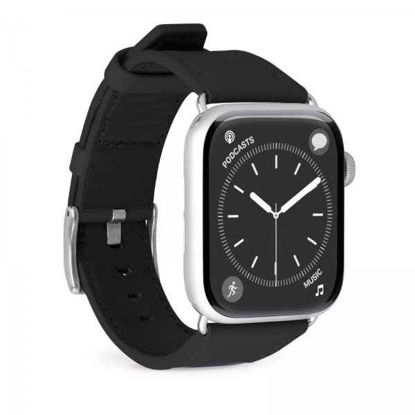 Puro Apple Watch 38/40/41/42mm ranneke E-Classic Musta