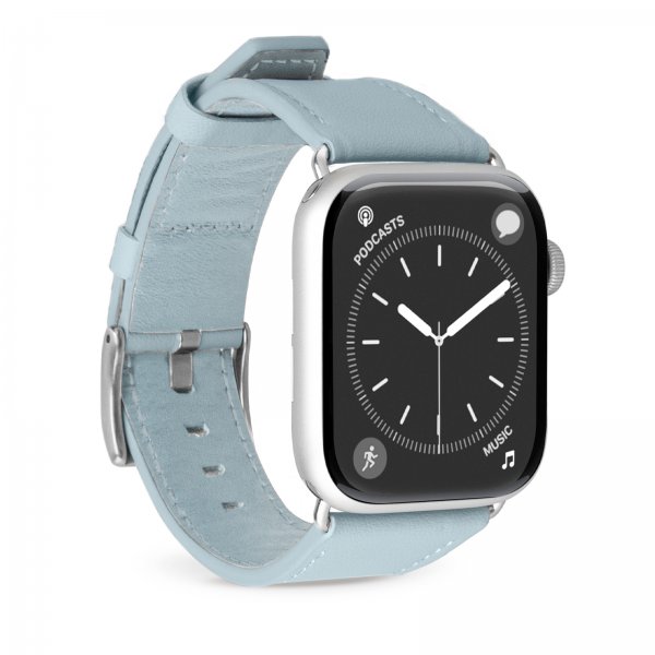Puro Apple Watch 38/40/41/42mm ranneke E-Classic, Powder Blue