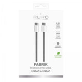 Puro Kabel Fabrik 2.0 60W USB-C–USB-C 1,5 m harmaa