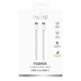 Puro Kabel Fabrik 2.0 60 W USB-C–USB-C 1,5 m Vihreä