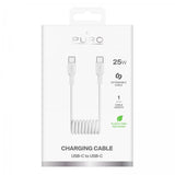 Puro USB-C–USB-C-spiraalikaapeli 1m, valkoinen