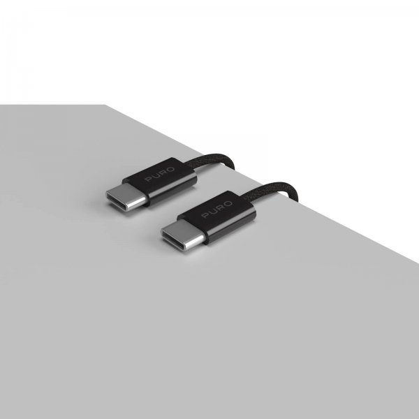 Puro Kabel Fabrik 2.0 60W USB-C–USB-C 1.5m Musta