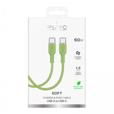 Puro Kabel TPE 25W USB-C–USB-C 1,5 m Salted Lime