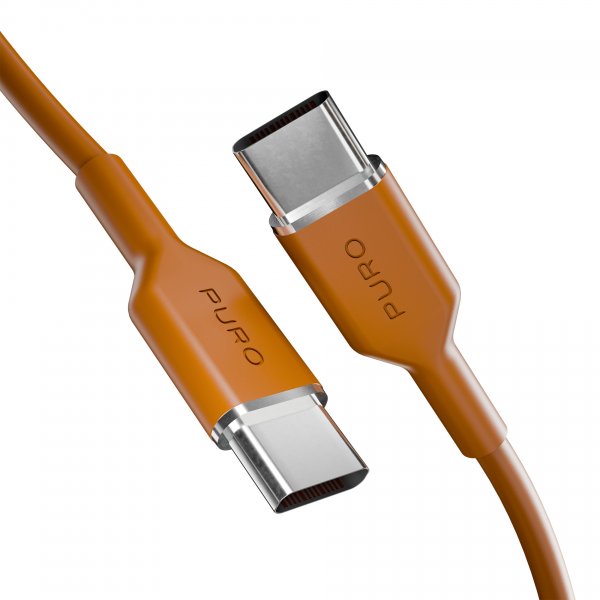 Puro TPE 25W USB-C–USB-C -kaapeli 1,5 m Desert Sun