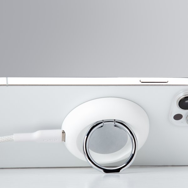 Puro Langaton Laturi Mag Loop Pro Sormusteline MagSafe Valkoinen