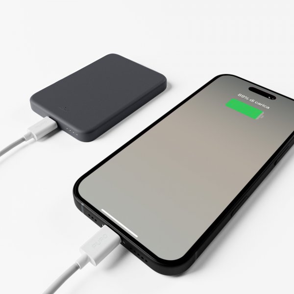 Puro MagSafe Powerbank Mini Power Mag Harmaa
