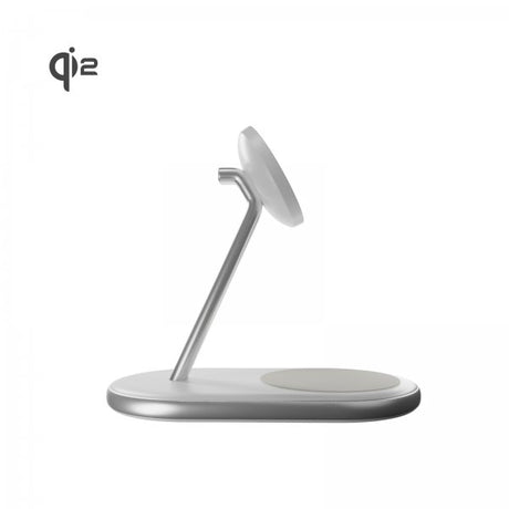 Puro Langaton Laturi Mag Station 2-in-1 Qi2 Valkoinen