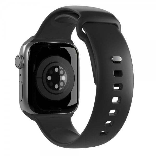 Puro Apple Watch 44/45/46mm/Apple Watch Ultra ranneke ICON Silicone Band Musta