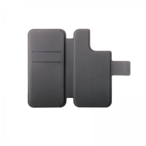 Puro iPhone 13 Pro/iPhone 14 Pro -suojakuori MagSafe Folio musta