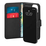 Puro iPhone 15 Kuoret Wallet Stand Musta