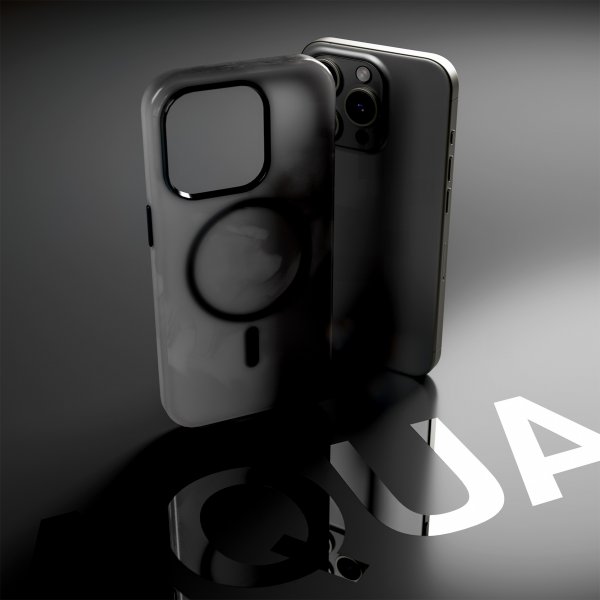 Puro iPhone 15 Pro -suojakuori, Aqua Musta