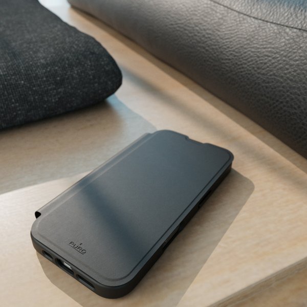 Puro iPhone 16 Suojakotelo Book Mag 2 Musta