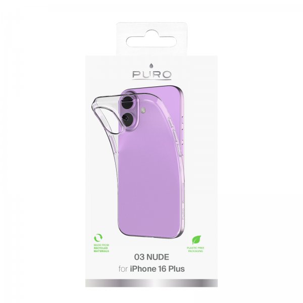 Puro iPhone 16 Plus Kuoret Nude Transparent