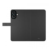 Puro iPhone 16 Plus -kotelo lompakkotelineellä, musta