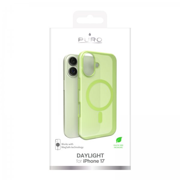 Puro iPhone 17 -kuoret Daylight MagSafe Salted Lime