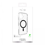 Puro iPhone 17 Lite Mag läpinäkyvä kuori, musta