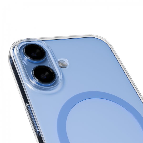 Puro iPhone 17 -kuori Lite Mag läpinäkyvä sininen